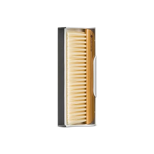 Full Circle Crumb Runner, Countertop Sweep and Squeegee, Mini Portable Brush, Compact Storage, Sustainable Bamboo Handle