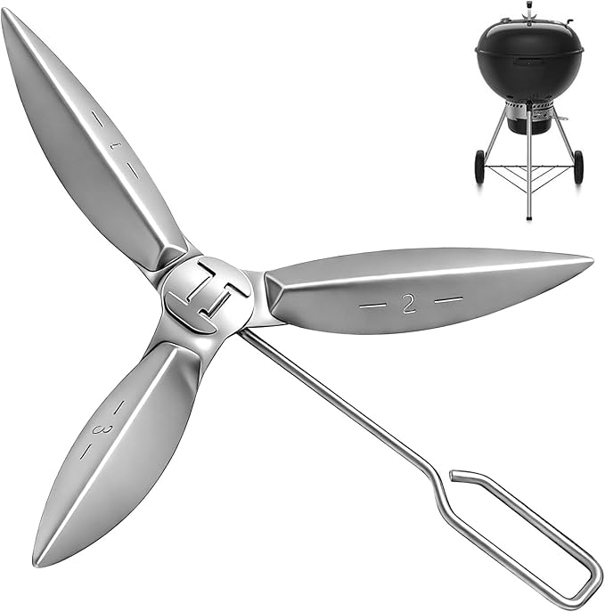 18-1/2-Inch Grills One-Touch Cleaning System Kit, for Weber 7443 90719 Charcoal Grill/Kettle Grills Replacement Parts 7444, Easy to Install and Durable.