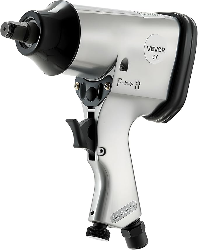 VEVOR 1/2" Air Impact Wrench & 3/8" Ratchet Wrench Combo, 19 Pieces Pro Air Tool and Accessories Kit - Includes 10PCS CR-V Steel Impact Socket Set & Carrying Case for Auto Repair, Home DIY Projects