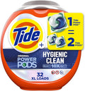 Tide Hygienic Clean Power PODS Laundry Detergent Pacs, Original Scent, 32 Count, Removes Visible and Invisible Dirt