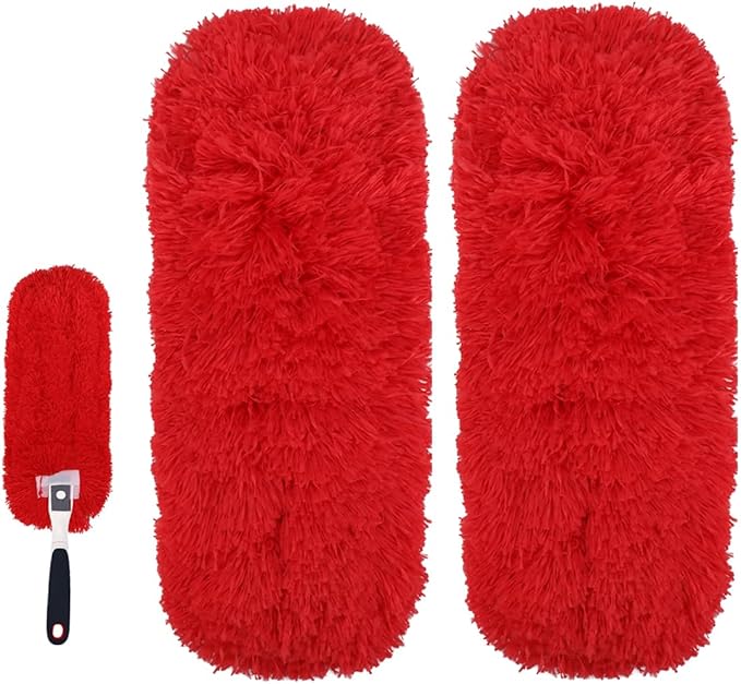 Reusable Microfiber Duster Refills Compatible with OXO & MR.SIGA Duster - Washable Duster for Household Cleaning Dusting Furniture Blind Ceiling Fan 2Pack (Handle NOT Included)