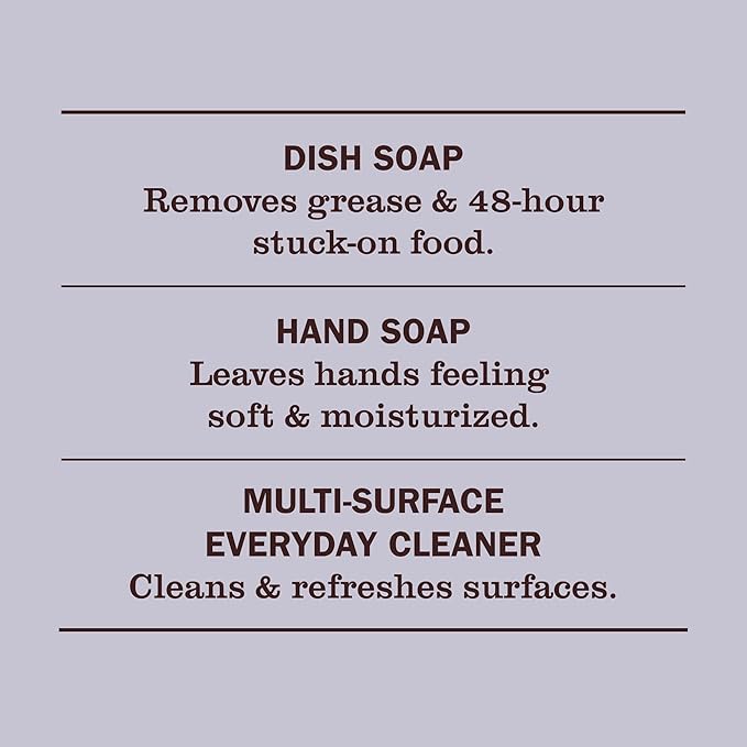 Mrs. MEYER'S CLEAN DAY Kitchen Basics Set, Lemon Verbena Scent Cleaning Supplies includes Hand Soap (12.5 Fl Oz), Dish Soap (16 Fl Oz) and Multi-Surface Cleaner (16 Fl Oz)
