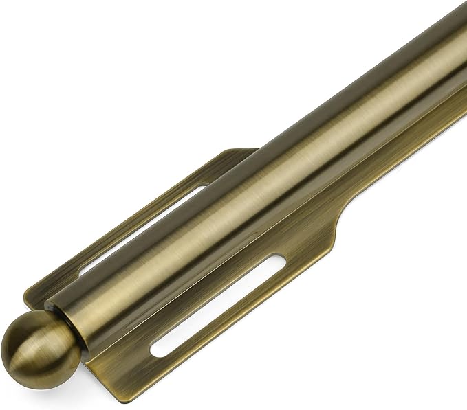 FIRJOY 12" Valet Rod for Closet Pull Out (2 Pack, Antique Brass)