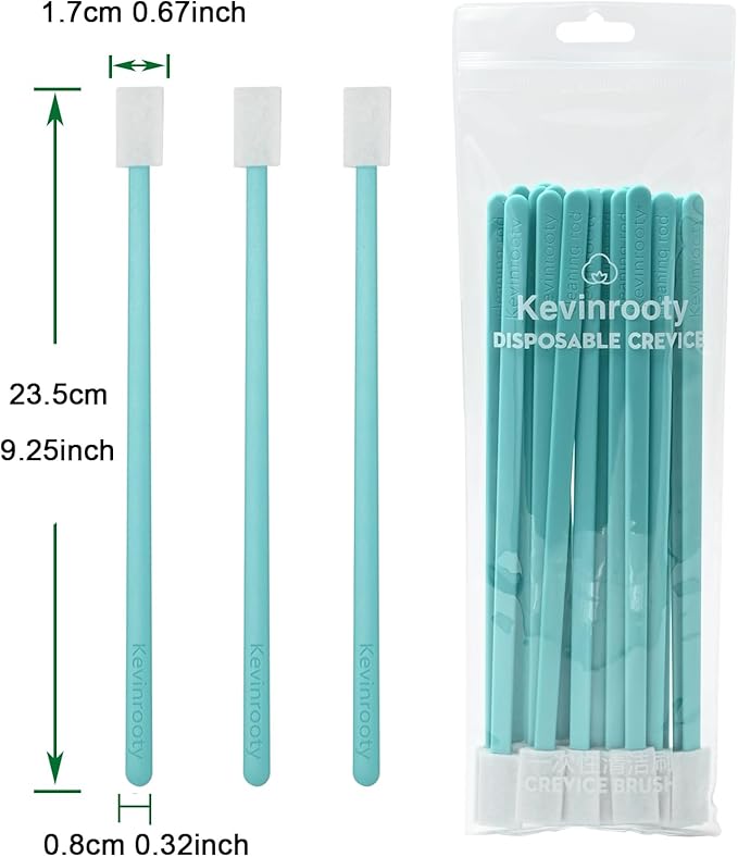 20PCS Crevice Cleaning Brush Tool Kit, Disposable Toilet Brush & Seat Cleaner (Blue)
