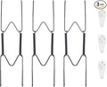 Bilillo 3 Pack Plate Hangers for The Wall, Suitable for 8''-10'' Decorative Plate,Invisible Heavy Duty Wire Plate Holder with Wall Hooks, Plate Hangers for Displaying Plates, Platter, Dish (Black)
