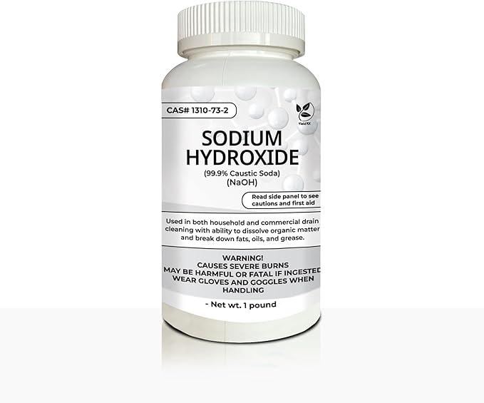 Sodium Hydroxide (Caustic Soda) - Ultimate Drain Opener and Cleaner Chemical Solution