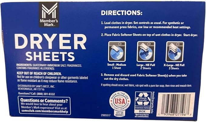 Dryer Sheets, Fresh Clean Scent, Twin Pack, 480 Sheets Total, 4-in-1 Reduces Wrinkles, Fights Static, Softens, Freshens