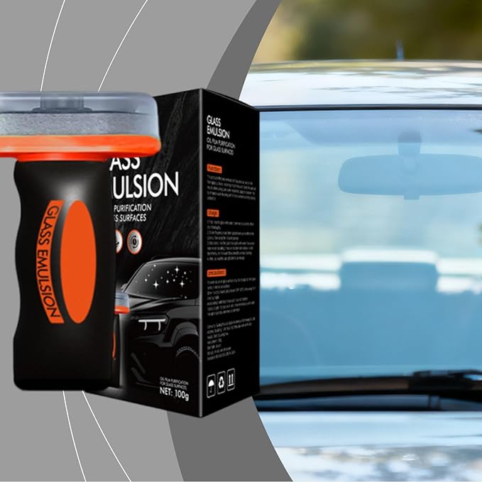 Q4 Glass Guard, 3 Pcs Q4 Glass Cleaner, Windshield Oil Film Remover, Oil Film Cleaning Brush For Car Windows (3pcs)
