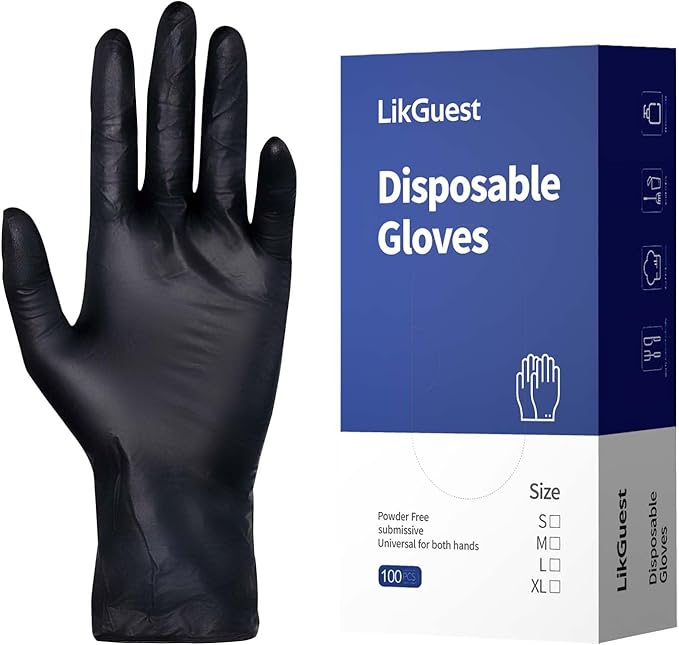 Nitrile Disposable Gloves, Latex-Free & Powder-Free, Ideal for Cleaning, Food Prep and Household Use