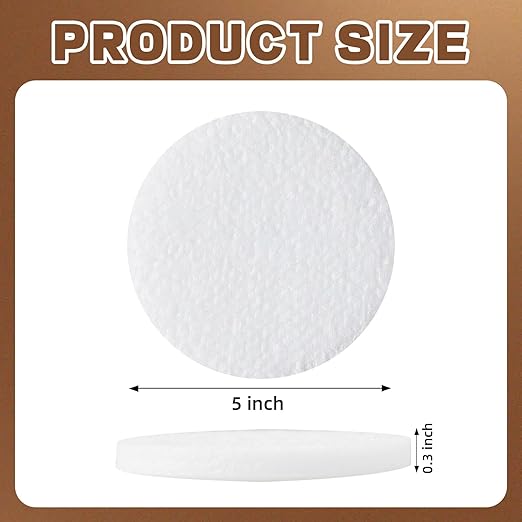 LemonRoad 5" Non Scratch Polishing Pad Hook & Loop Woven Discs, Non-Abrasive Finishing Pads, Buff & Polish Finished Surfaces, Wood Oil & Wax Application Conditioning Discs (White,30 Pcs)