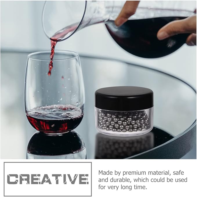 Hemoton 300 Pcs Stainless Steel Cleaning Beads 0.15 Inch for Wine Decanter Carafe Vase Bottle Glass Cleaner Steel Balls for Kitchen Household Use
