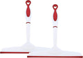 Superio Rubber Squeegee, 2 Pack, Streak Free All Purpose Window Squeegee, Comfort Grip Handle and Hanging Hook (Red, 10 Inch- 2 Pack)