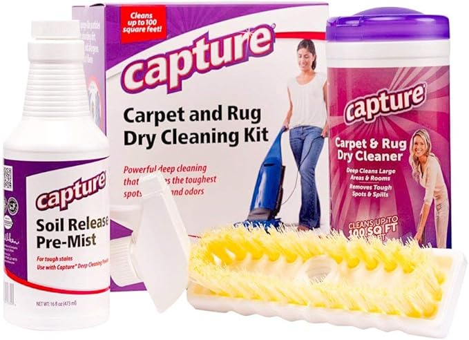Capture Carpet Total Care Kit 100 Spot and Stain Remover (32 oz), Couch, Sofa Cleaner and Stain Remover Bundle