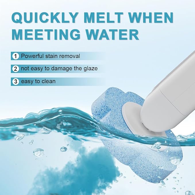 Disposable Toilet Bowl Wand Refills, Toilet Cleaning Refills, Disinfecting Scrubbing Pads,60 Count Disposable Toilet Brush Refills, Toilet Cleaning Sponges Heads for Bathtub, Floor, Drain
