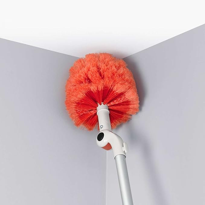 OXO Good Grips 3-in-1 Extendable Microfiber Long Reach Duster with Interchangeable Heads, 8 ft