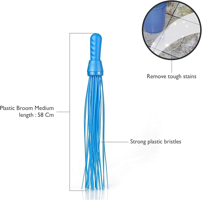 Gala Plastic Medium Floor Broom (Assorted Colors)