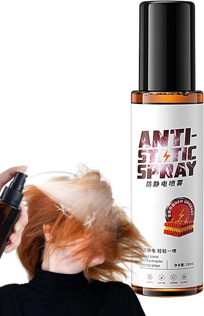 Anti Static Spray - Clothes Static Remover, Instant Travel Size 100ml | Fabric Electricity Eliminator for Shirts, Dresses, Jackets, Skirts, Sweaters, Pants, Daily Wear, Portable Clothing Solution