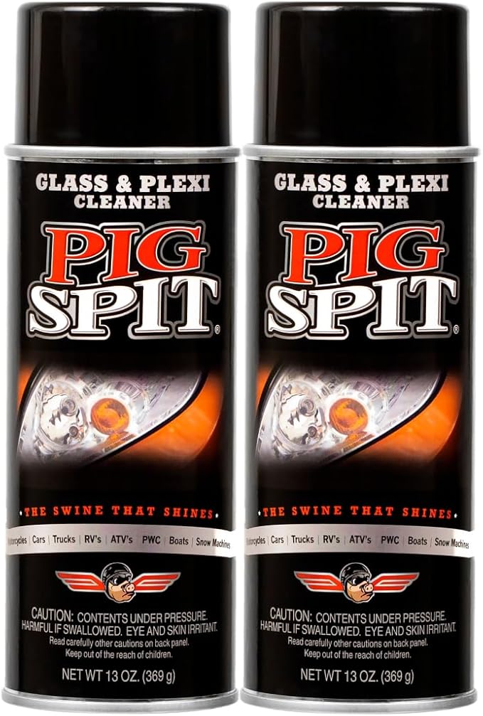 Glass and Plexi Cleaner for a Streak-Free Shine for Home and Automotive Use | 13 oz.| 2-Pack