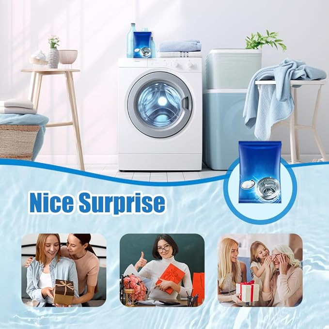 Washing Machine Cleaner, 2026 New Powerful Stain Remover for Washing Machine Tanks - Deep Clean Solution for Top Load and Front Load Washers, Descaler for Drum, Tub & All Internal Parts (1Pack)