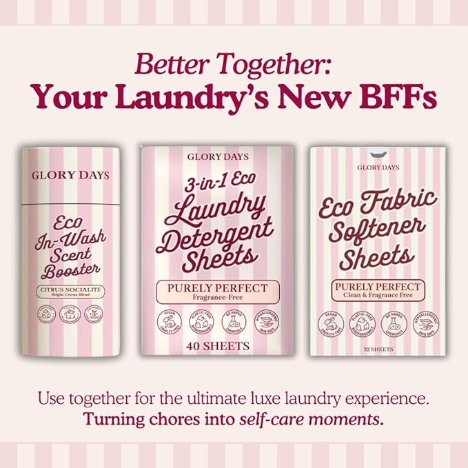Glory Days In-Wash Scent Booster – Violet Hour (Lavender) | Chic Laundry Beads for Long-Lasting Fragrance | Plant-Conscious, Plastic-Free, 21 Washes