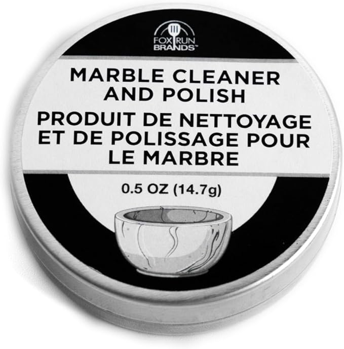 Fox Run Marble Cleaner and Polisher, 0.5 Ounces of Marble Stain Remover