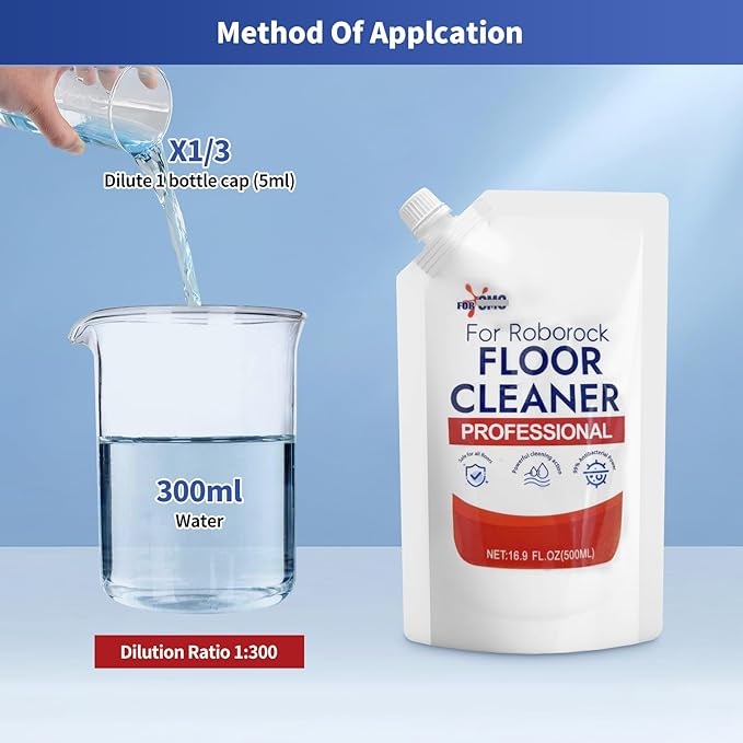 2 Pack Original Scent Floor Cleaning Solution - For Roborock Robot Vacuum & Mop, Deep Cleans Hard Floors, Works With All Mopping Robot Vacuums