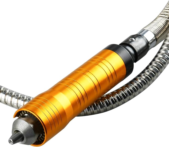 780W Strong Power Flex Shaft Hanging Grinder, 23000 RPM Electric Multi-function Metalworking Tools, 1/4"HP Rotary Tool Repair Kit, Foot Pedal Control Metal Flexible Shaft (780W)