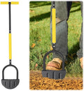 Qivine 38 Inch Half Moon Edger, Edger Lawn Tool with Saw Tooth Blade Lawn Edger Tool Garden Edging Tool for Sidewalk, Grass, Yard, Landscape (Half-Moon)