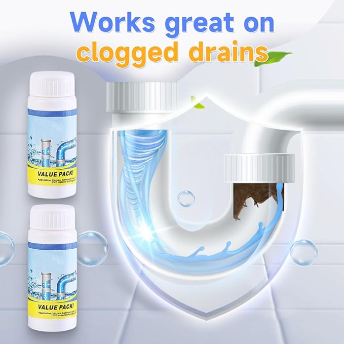 2026 Upgrade Powerful Sink Drain Cleaner, Sink and Drain Cleaner, Multi-functional Drains Cleaners Fast Foaming for Kitchen Quick Cleaning Tool, Fast Acting Clog Remover for Home Users (4)