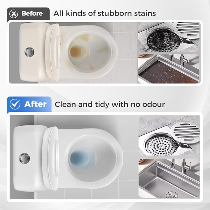2026 New Sink Drain Cleaner, Sink and Drains Cleaner, Multi-functional Sink and Drains Cleaner Powder Cleaning, Drain Cleaner Foam Cleaner, Powerful Pipe Dredging Agent for Home Kitchen Toilet (3Set)