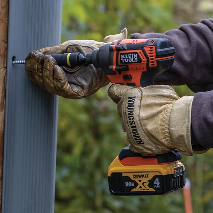 Klein Tools BAT20CD1 1/4-Inch 20V Battery-Operated Impact Driver Kit, Compact Design for Excellent Control in Tight Spaces