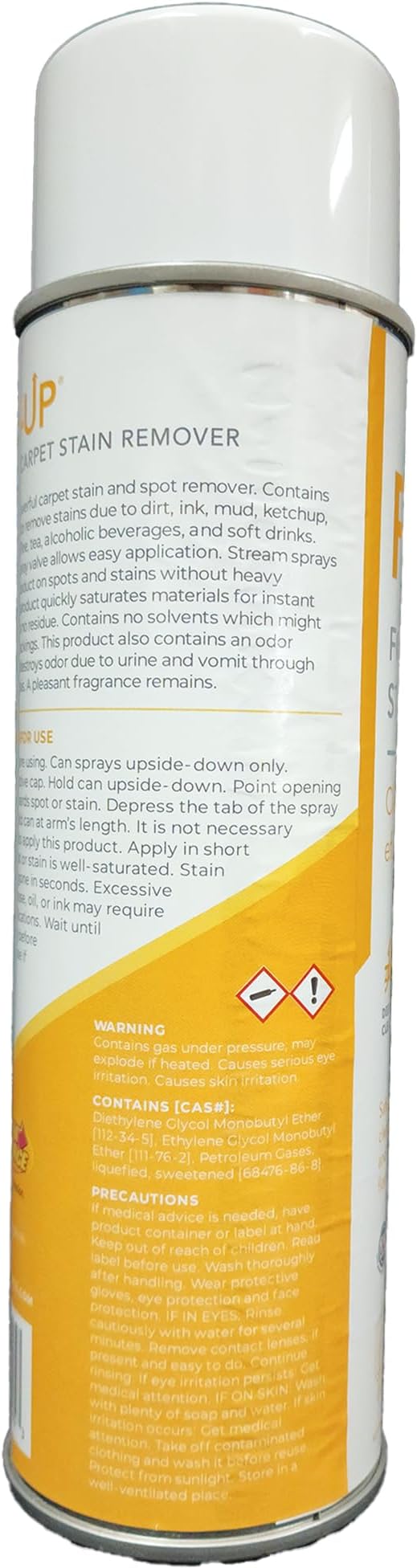 Pile-Up Foaming Carpet Stain Remover, Foaming Aerosol, 18 oz Net (1, Each)