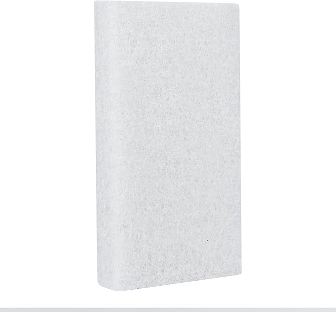 Restaurantware RW Clean 6 Inch x 3.5 Inch x 5.4 Inch Scouring Pads 1 With Handle Scrub Pads - Non Abrasive Heavy Duty White Nylon Scrub Pads For Cleaning For Cleaning Or Scrubbing