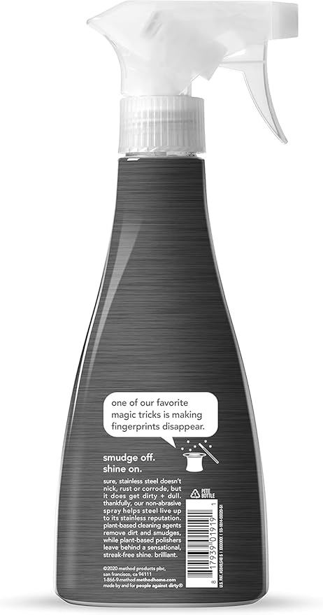 Method Stainless Steel Cleaner + Polish 14 oz Wood Polish, 14 oz. Bundle, 2 ct.
