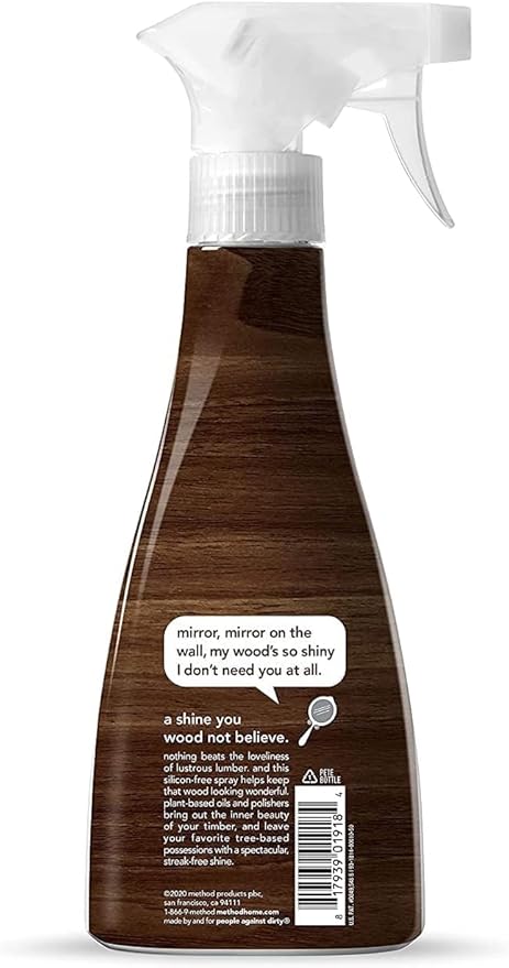 Method Stainless Steel Cleaner + Polish 14 oz Wood Polish, 14 oz. Bundle, 2 ct.