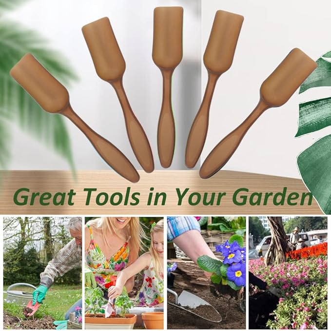 12 PCS Plastic Mini Garden Shovel Spoons Soil Scoops, Cultivation Digging Transplanting Gardening Tools Succulents Potted Flowers, Bath Salt Spoons/ Washing Powder Scoops/ Loose Tea-leaf Scoops