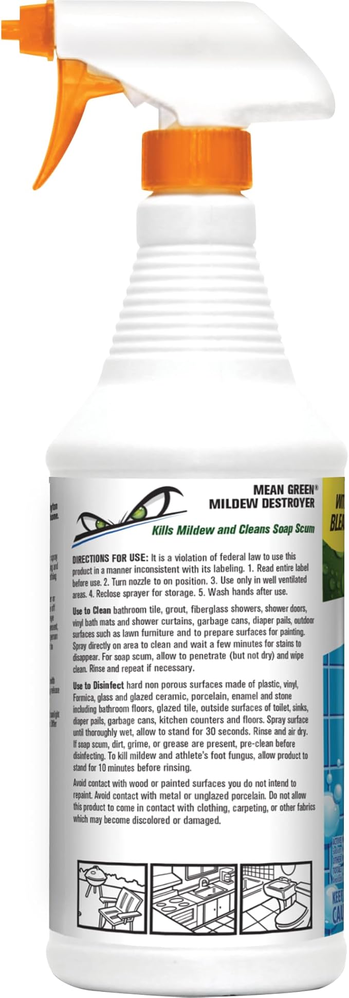 Mean Green Mildew Destroyer with Bleach 32 FL. OZ