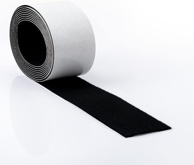 FOSHIO Micro Fiber Felt for Squeegee Edge Wrapping 2 Meters Length - Black Felt to Cover The Edges of Hard Card Squeegees