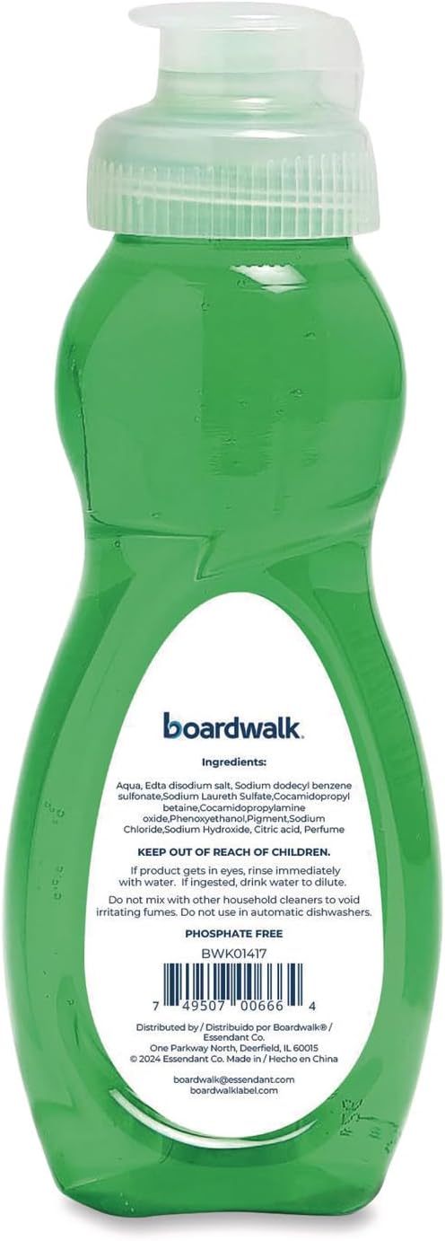 Boardwalk Dishwashing Liquid, Travel Dish Soap, Fresh Scent, 3 fl Ounce Bottle, Case of 72 Bottles