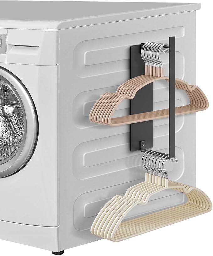 Magnetic Hanger Holder for Dryer/Washer Laundry Room, sunoyar Strong Magnetic Hanger Storage Organizer Holds up to 40 Metal Hanger Large 1Pack Black