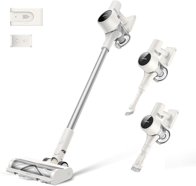 DREAME Cordless Vacuum Cleaner R10 Pure, 120AW Powerful Suction, Stick Vacuum Cleaner for Home, Anti-Tangle, LED Headlights, Up to 60 Mins Runtime, Lightweight for Carpet, Hard Floor, Pet Hair