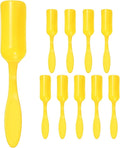 10-Pack Mini Gardening Shovel Spoons, Plastic Garden Soil Scoops for Cultivation Digging Transplanting/Flower Planting/Plant Succulent, Colorful Small Gardening Tools [Yellow]