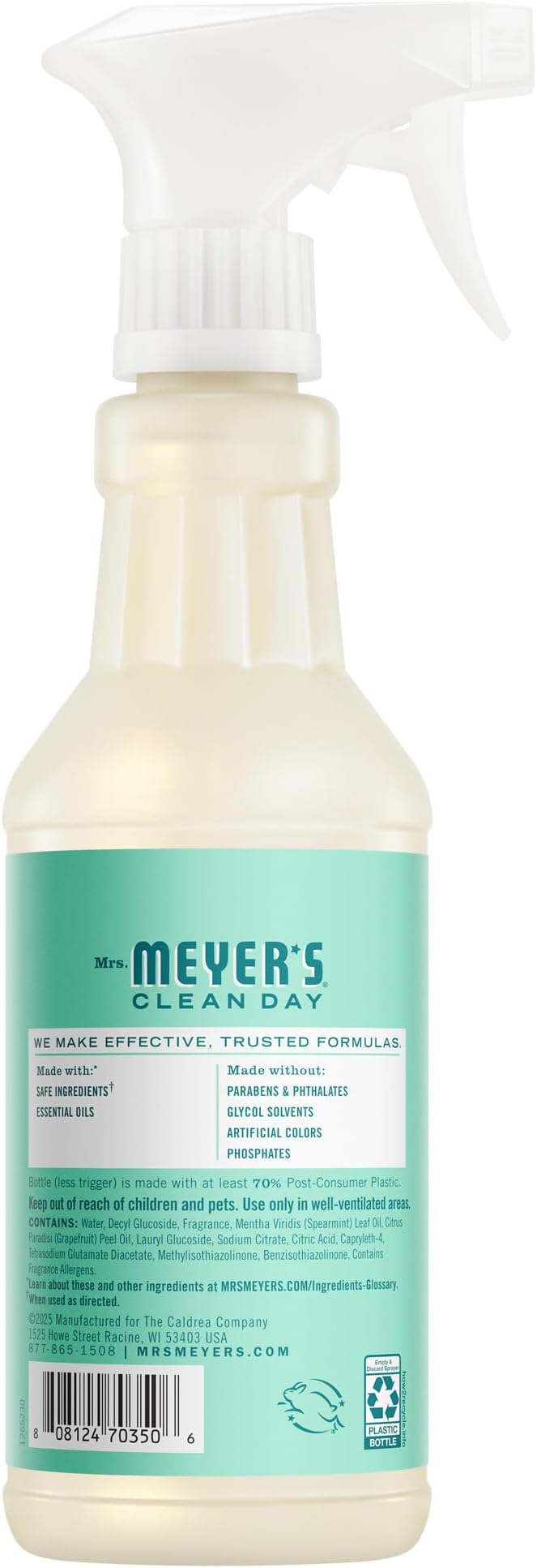 MRS. MEYER'S CLEAN DAY Multi-Surface Everyday Cleaner, Mint Scent, 16 Fl Oz Bottle