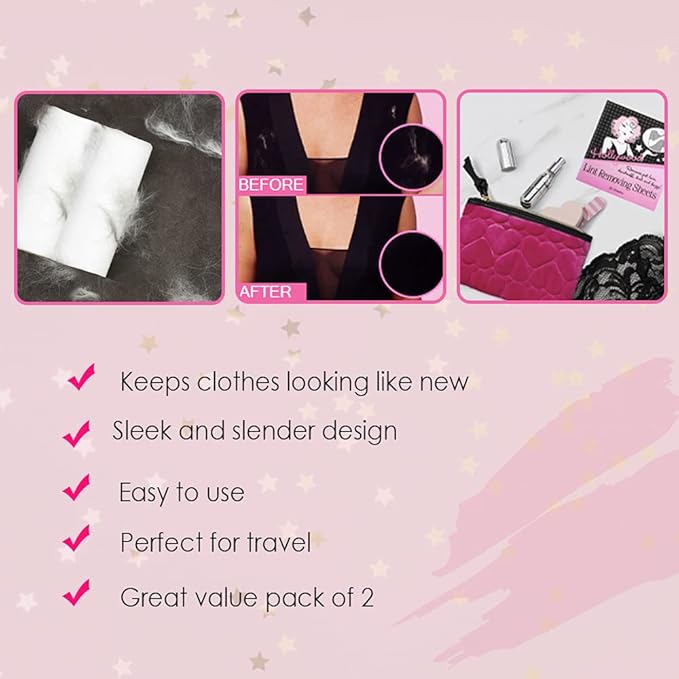 Hollywood Fashion Secrets Lint Removing Sheets, Pocket-Sized Fabric Cleaners, 30 Count