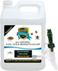 All-Natural Flea, Tick & Mosquito Killer - Powerful Non-Toxic Formulation Safe for Children, Pets & Environment for Indoor & Outdoor Use. 128 Oz Gallon, Ready to Use with Heavy-Duty Trigger Sprayer