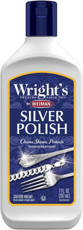 Wright's Silver Cleaner and Polish - 7 Ounce - Ammonia Free - Use on Silver, Jewelry, Antique Silver, Gold, Brass, Copper and Aluminum