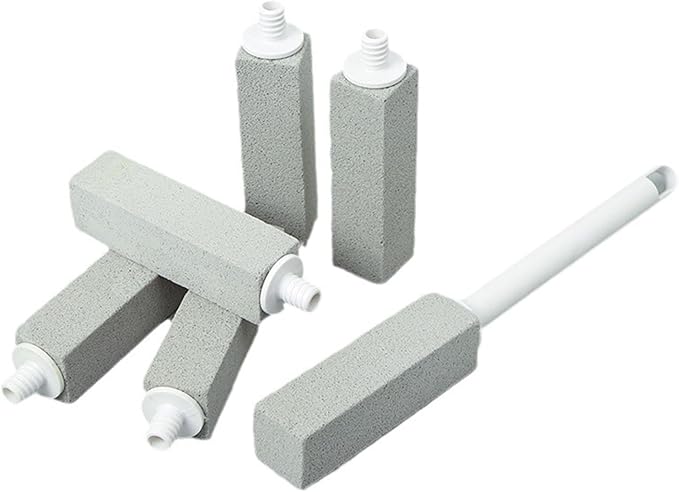 Pumice Stone for Toilet Cleaning, Pumice Cleaning Stone with Handle, Toilet Cleaner, Pumice Stone, Toilet Wand, Toilet Bowl Cleaner Brush, Toilet Brush (6PCS Gray)