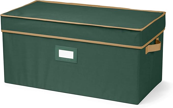 Covermates Keepsakes - Storage Box - Heavy Duty Polyester - Reinforced Handles - ID Window - Indoor Storage - Closet Storage, Green