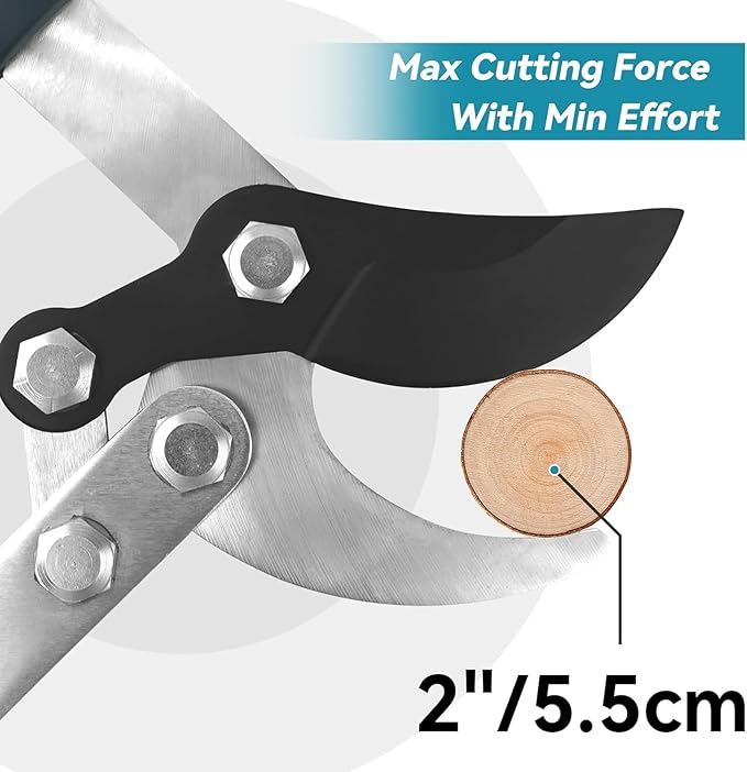 CYRUS 30-Inch Garden Loppers for Tree Trimming - 2" Cutting Capacity, Long Ergonomic Handles for Effortless Branch Cutting, Heavy-Duty Branch Trimmer for Tree Limbs, Hedges & Bushes