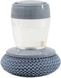 Soap Dispensing Dish Brush Cleaning Steel Wool Scrubber for Dishes Pans Kitchen Sink Bathtub Tile and Household